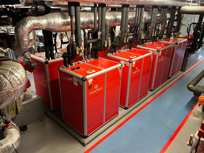 Particle accelerator cooling at the Institute of Nuclear Physics
